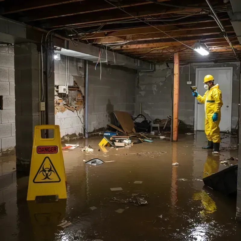 Flooded Basement Electrical Hazard in Winfield, IA Property